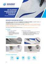 Ultrasonic equipment for fabrics cutting and welding - SONIMAT